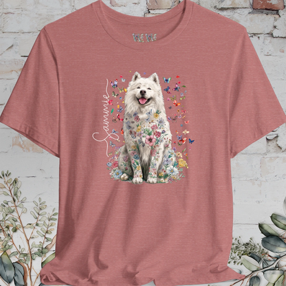 Samoyed #2 Floral Personalized T shirt