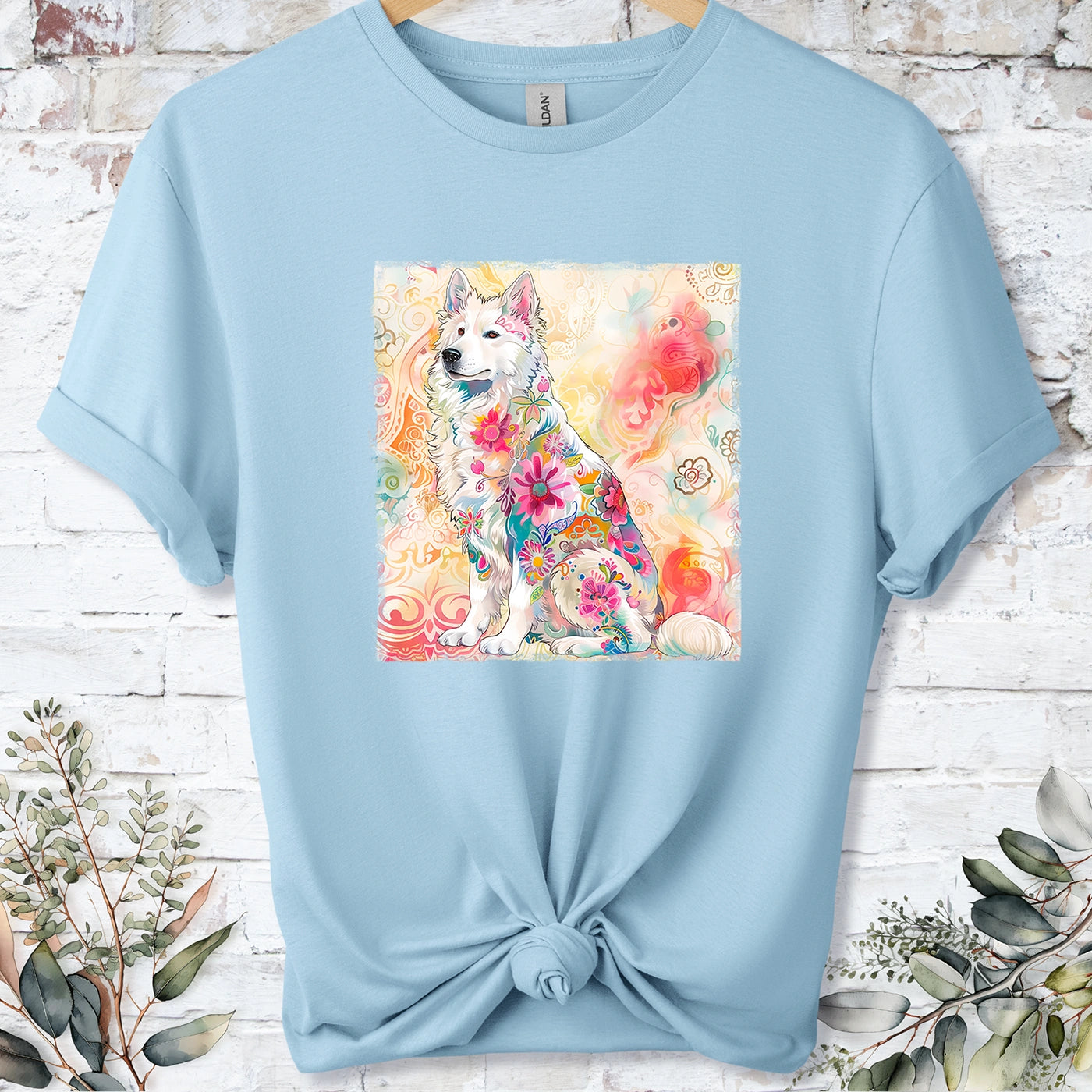 Samoyed Retro, Unisex T-shirt.