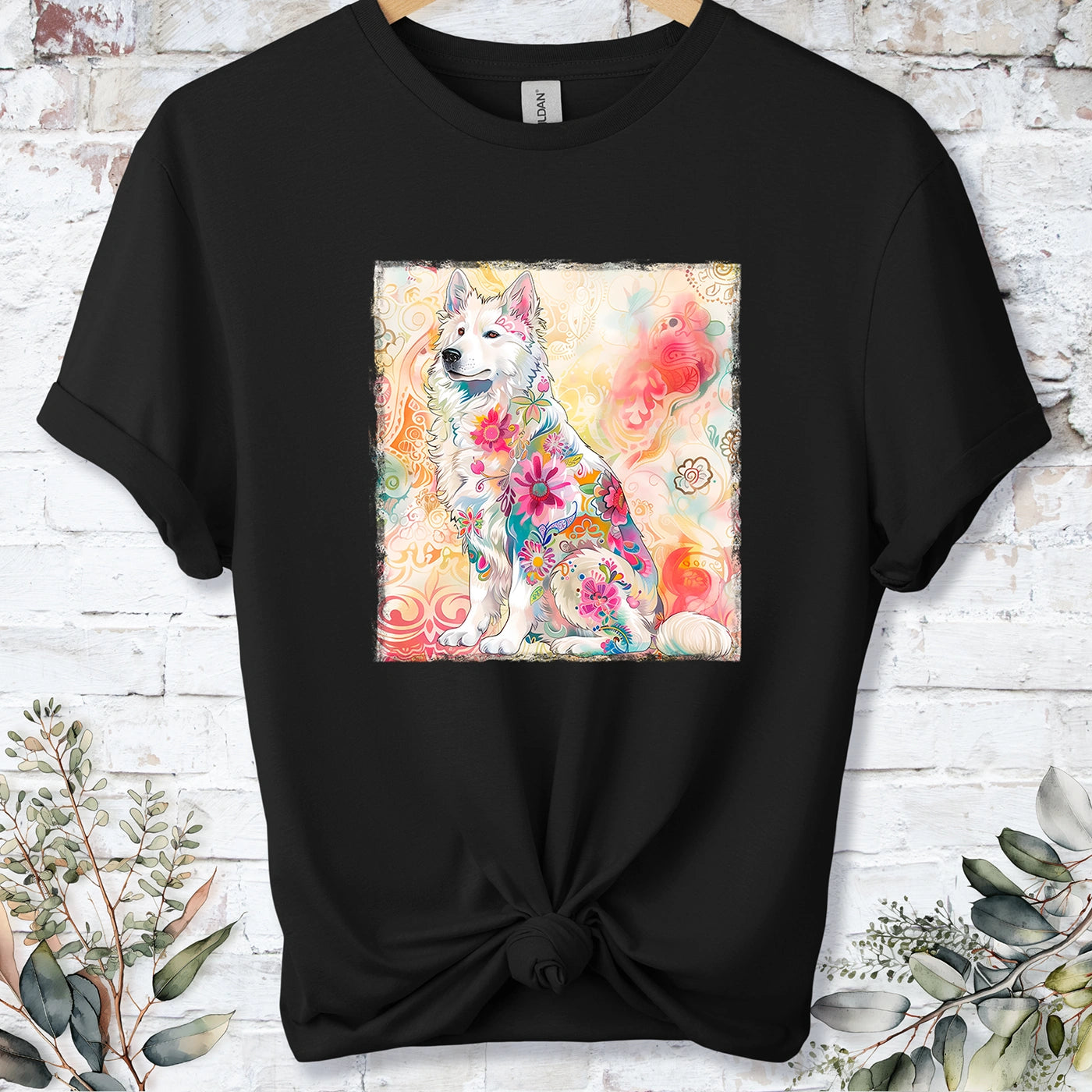 Samoyed Retro, Unisex T-shirt.