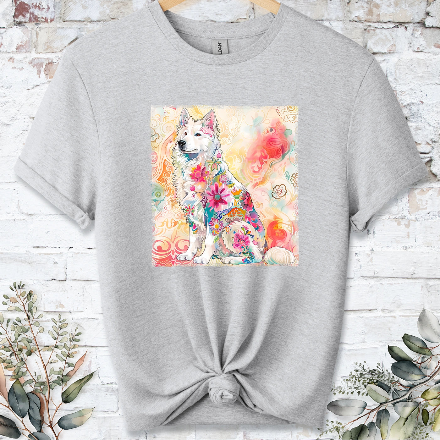 Samoyed Retro, Unisex T-shirt.