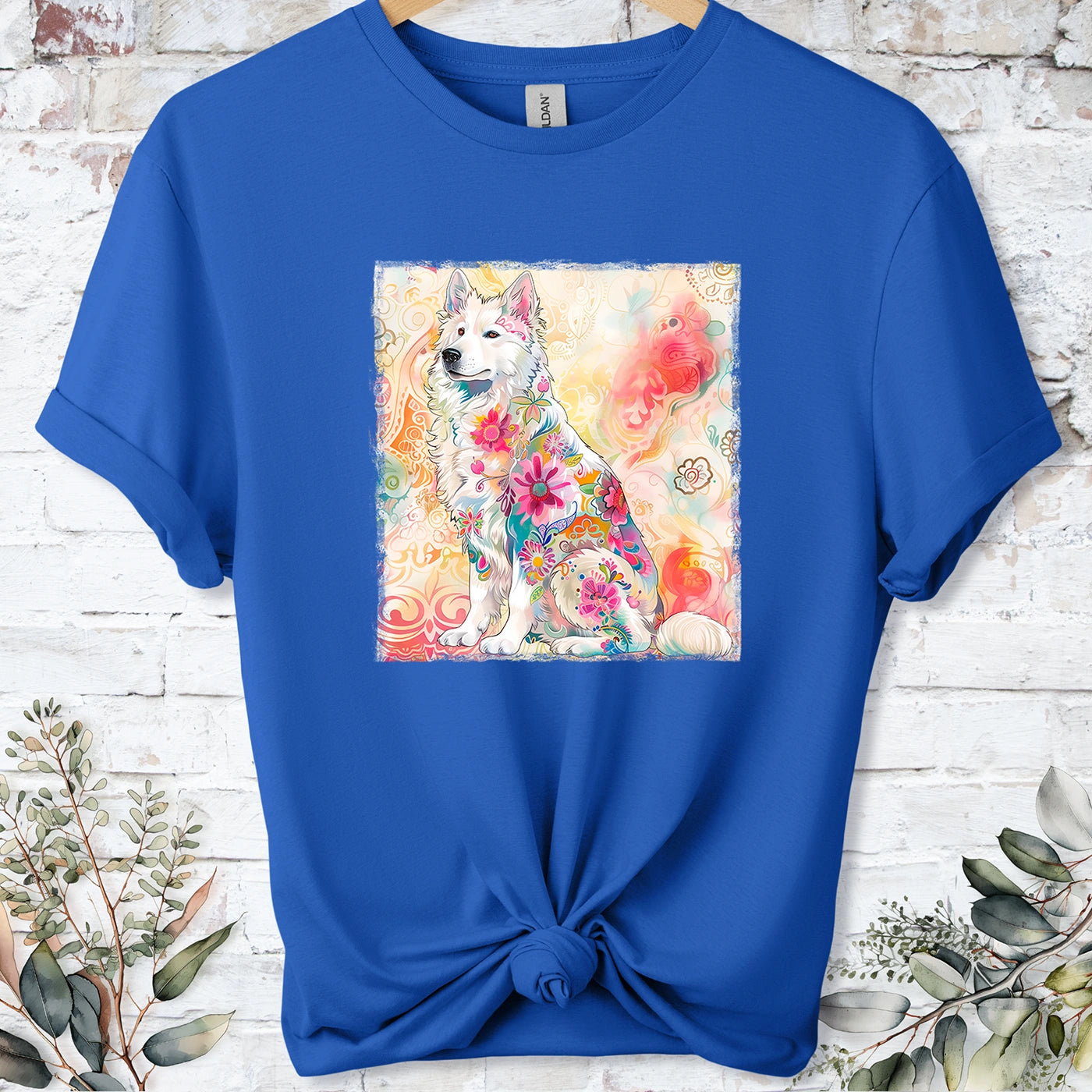 Samoyed Retro, Unisex T-shirt.