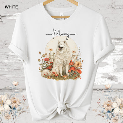 Samoyed Personalized Cottage Garden T shirt