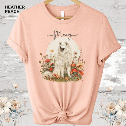 Samoyed Personalized Cottage Garden T shirt