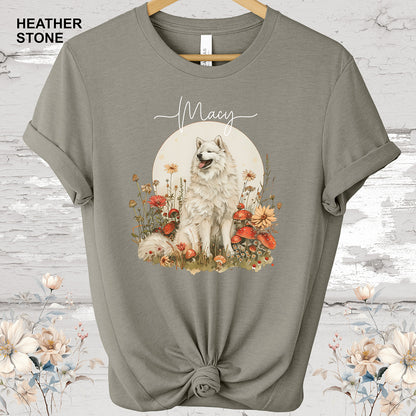 Samoyed Personalized Cottage Garden T shirt