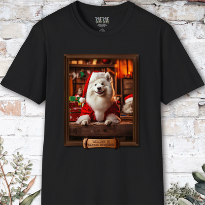 Samoyed Santa's Workshop Unisex T shirt