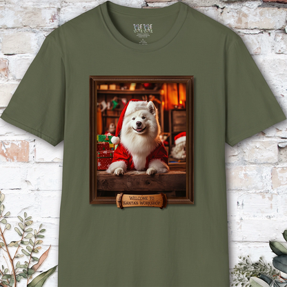 Samoyed Santa's Workshop Unisex T shirt