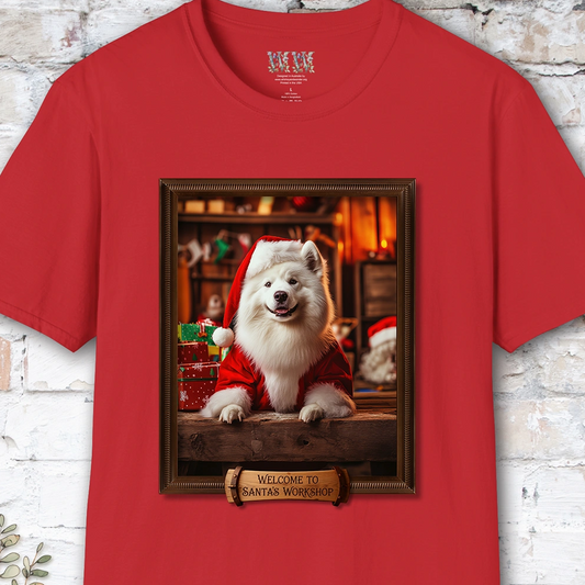 Samoyed Santa's Workshop Unisex T shirt