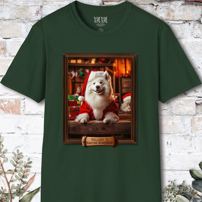 Samoyed Santa's Workshop Unisex T shirt