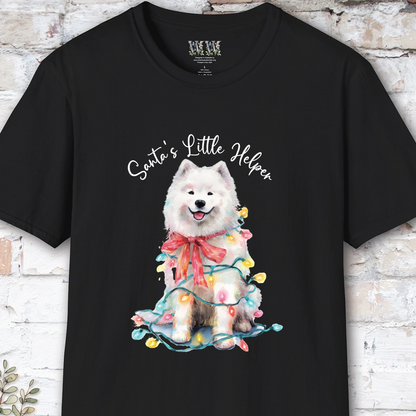Samoyed Santa's little helper. unisex T shirt