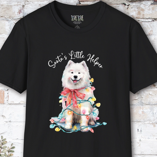 Samoyed Santa's little helper. unisex T shirt