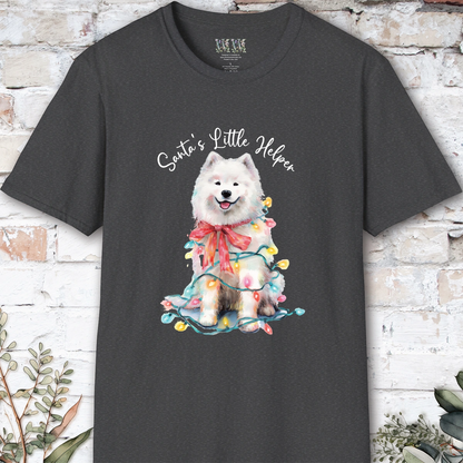 Samoyed Santa's little helper. unisex T shirt