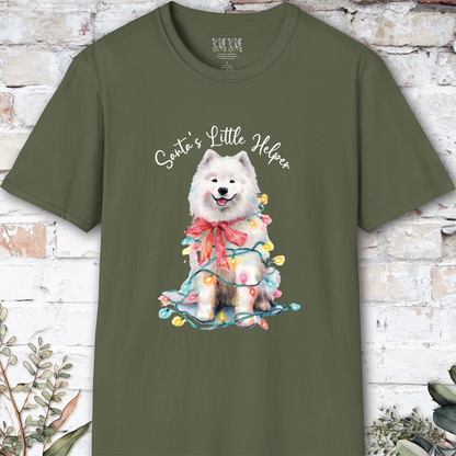 Samoyed Santa's little helper. unisex T shirt