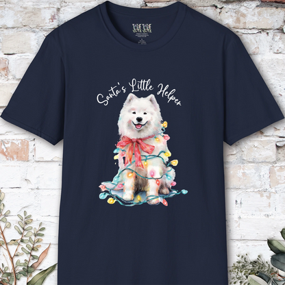 Samoyed Santa's little helper. unisex T shirt