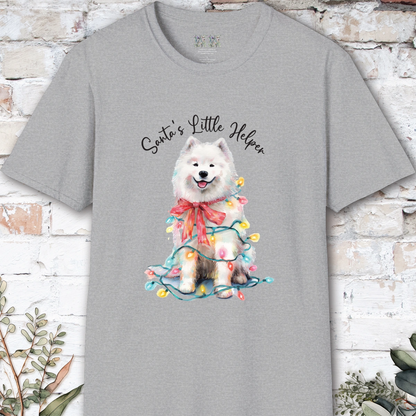 Samoyed Santa's little helper. unisex T shirt