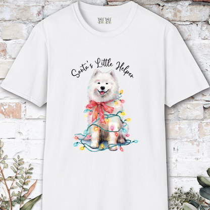 Samoyed Santa's little helper. unisex T shirt