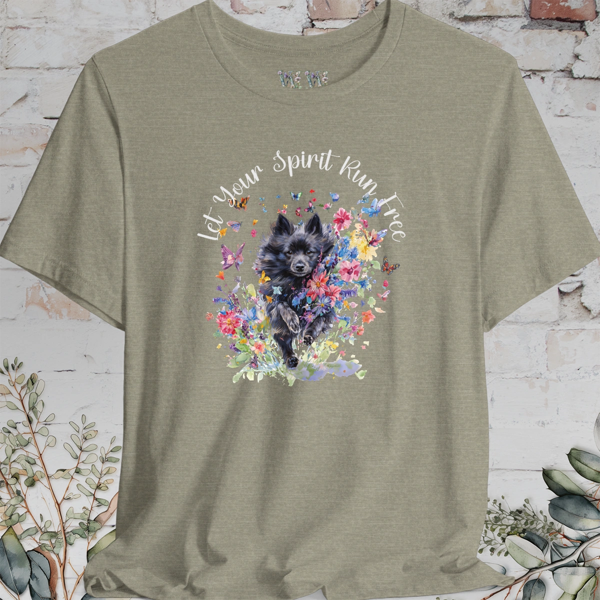 Schipperke #1 'Let your spirit run free' T shirt