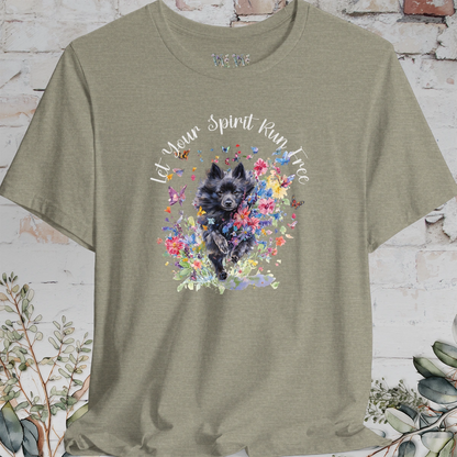 Schipperke #1 'Let your spirit run free' T shirt