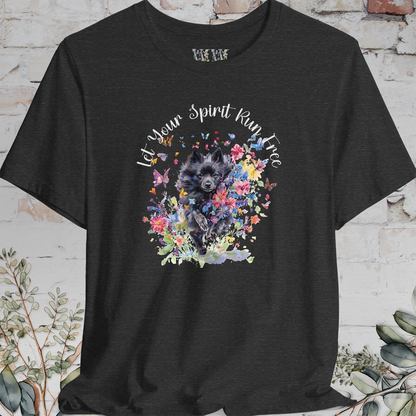 Schipperke #1 'Let your spirit run free' T shirt