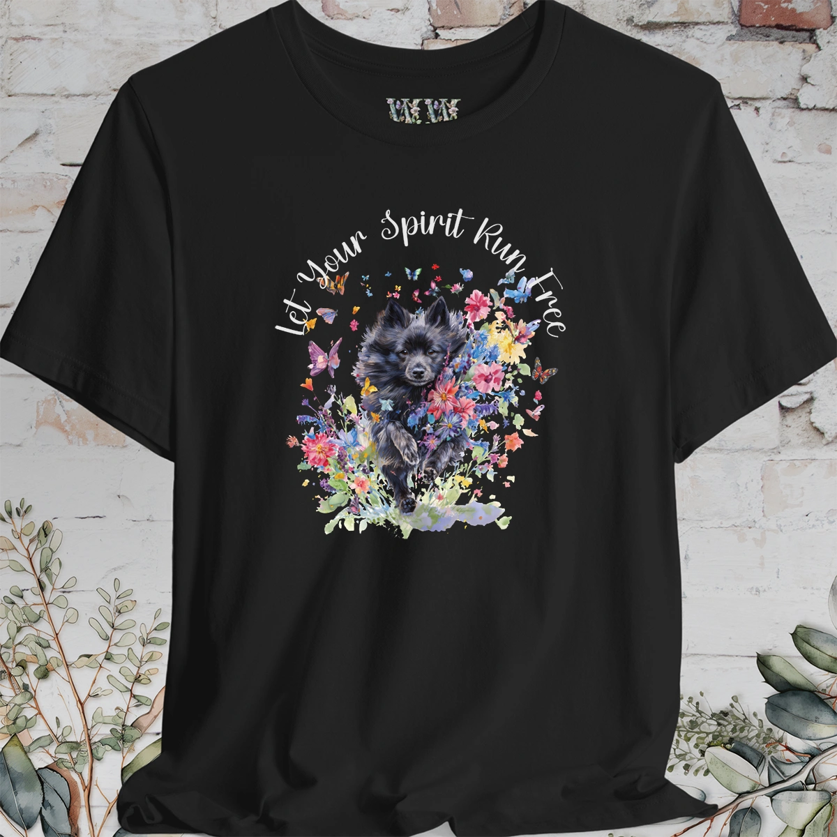 Schipperke #1 'Let your spirit run free' T shirt