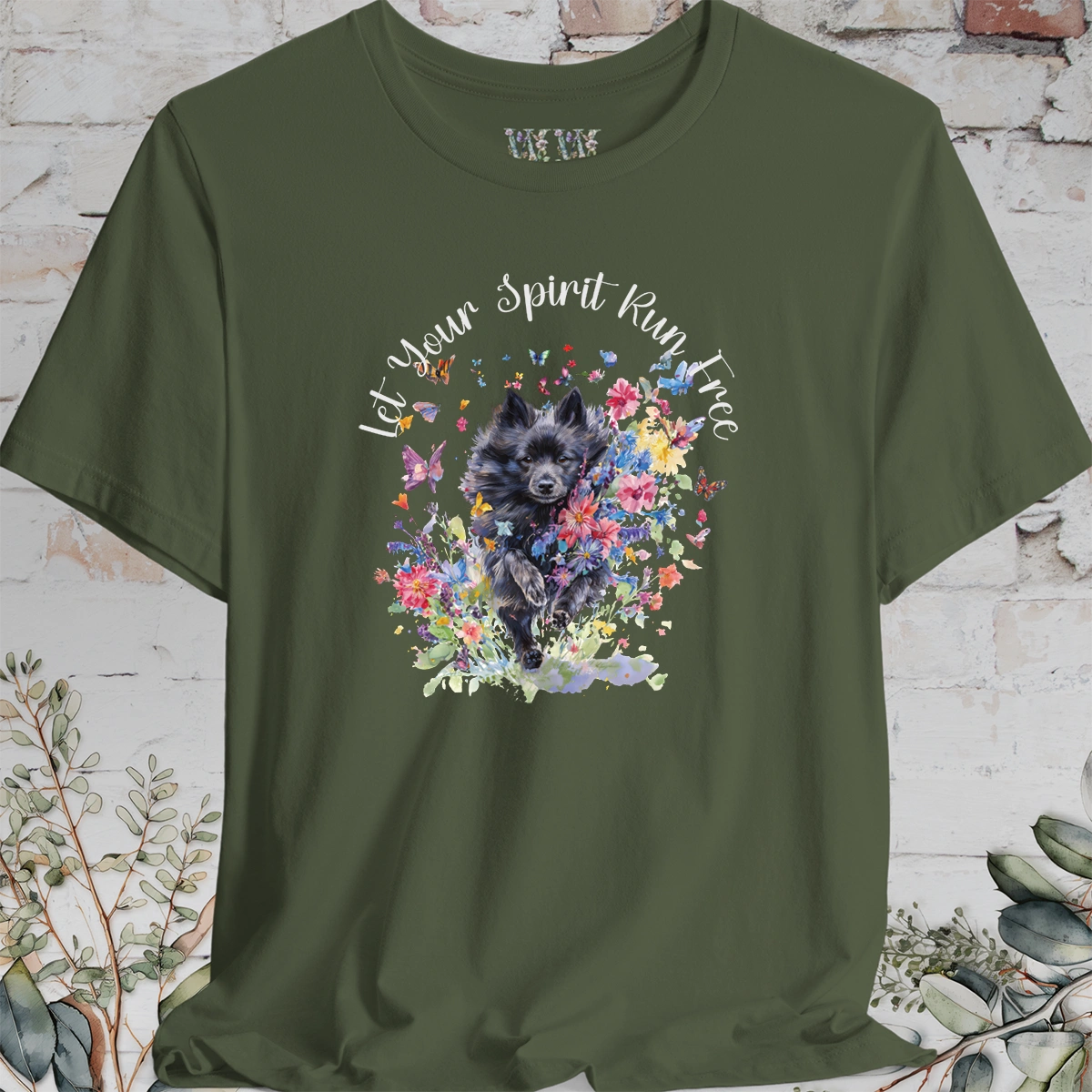 Schipperke #1 'Let your spirit run free' T shirt