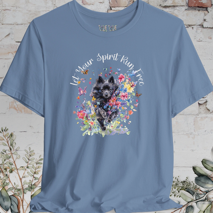 Schipperke #1 'Let your spirit run free' T shirt