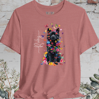 Schipperke #2 Floral Butterfly personalized unisex T shirt