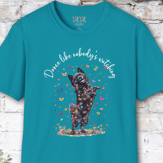 Schipperke "Dance like nobody's watching" unisex T shirt