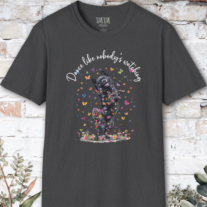 Schipperke "Dance like nobody's watching" unisex T shirt