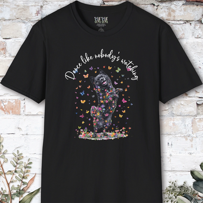 Schipperke "Dance like nobody's watching" unisex T shirt