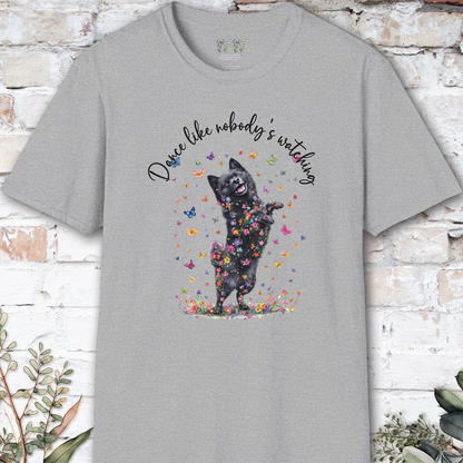 Schipperke "Dance like nobody's watching" unisex T shirt