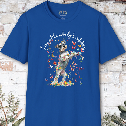 Schnauzer "Dance like nobody's watching" unisex T shirt
