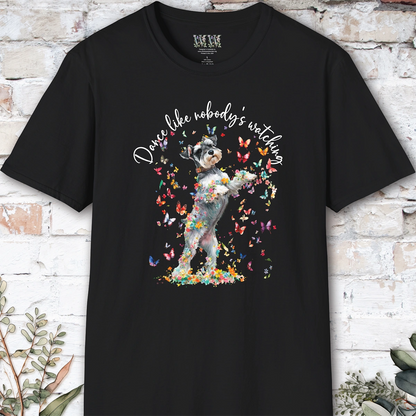 Schnauzer "Dance like nobody's watching" unisex T shirt