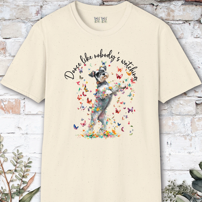 Schnauzer "Dance like nobody's watching" unisex T shirt