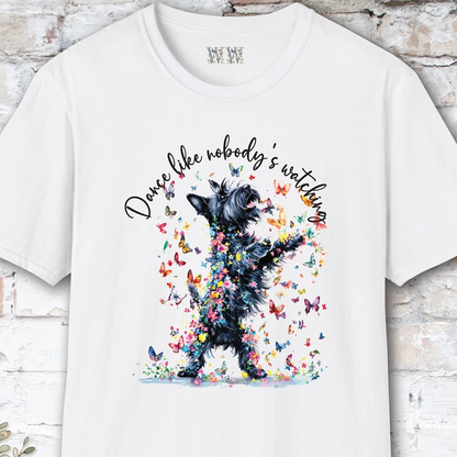 Scottish Terrier "Dance like nobody's watching" unisex T shirt