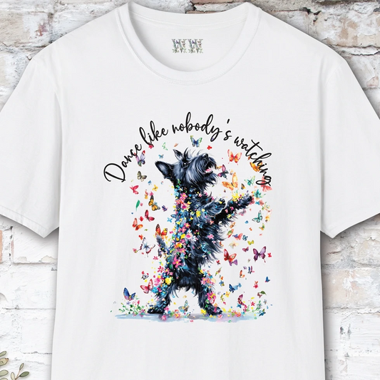 Scottish Terrier "Dance like nobody's watching" unisex T shirt