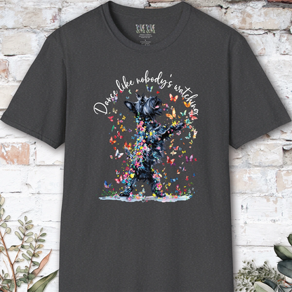Scottish Terrier "Dance like nobody's watching" unisex T shirt
