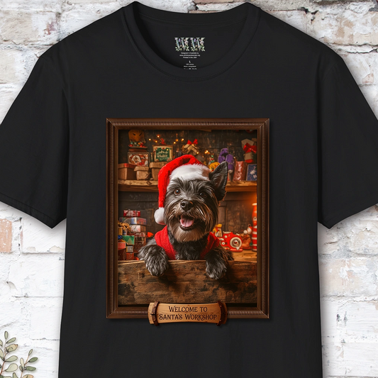 Scottish Terrier Santa's Workshop Unisex T shirt