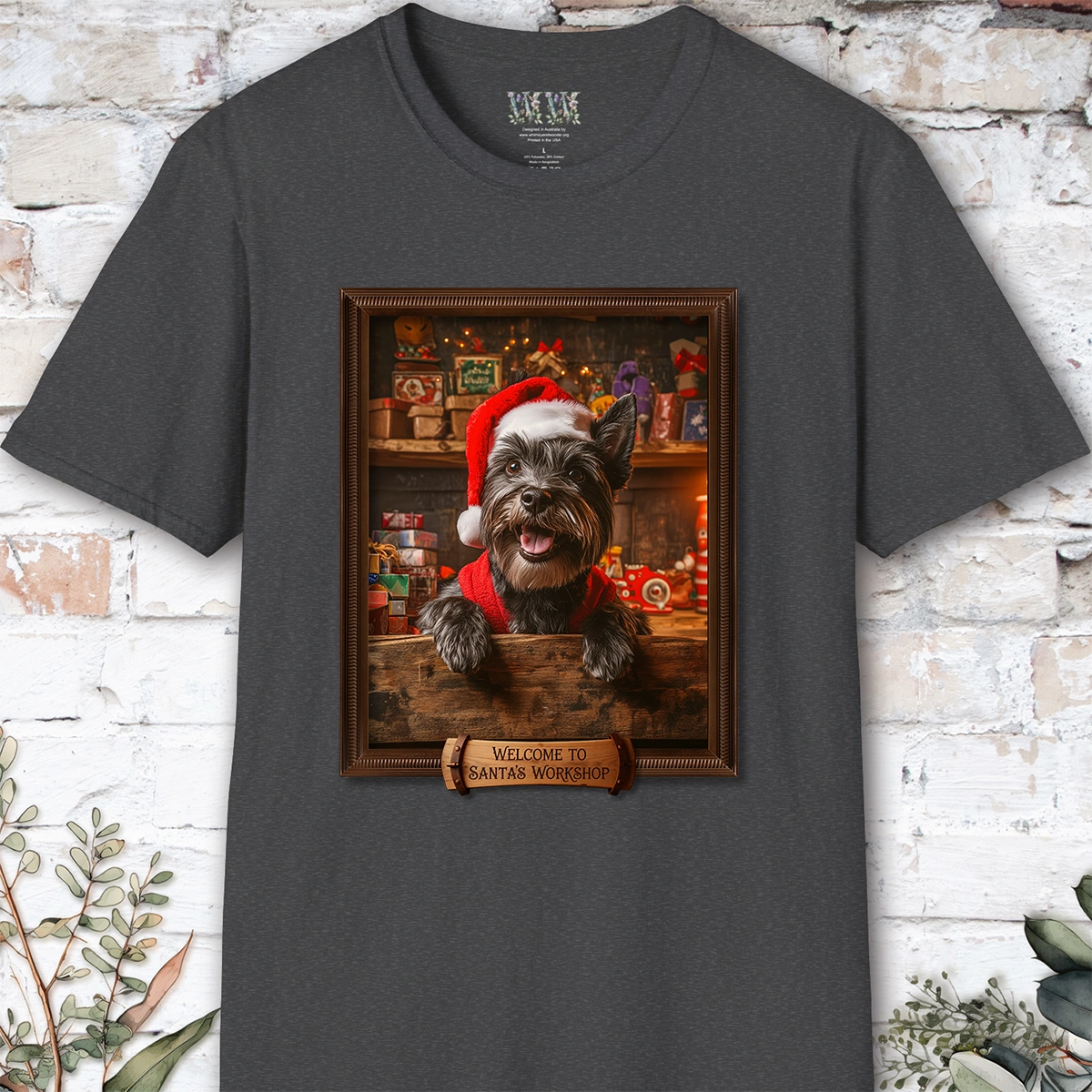 Scottish Terrier Santa's Workshop Unisex T shirt