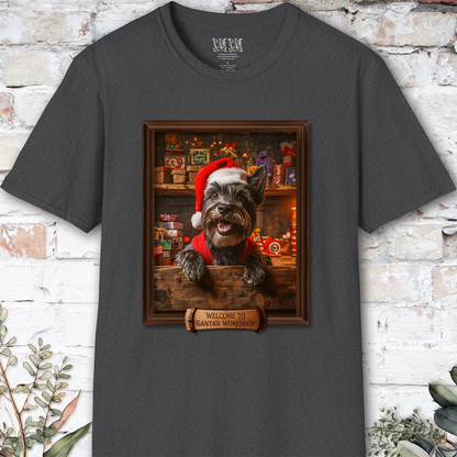 Scottish Terrier Santa's Workshop Unisex T shirt