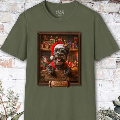 Scottish Terrier Santa's Workshop Unisex T shirt