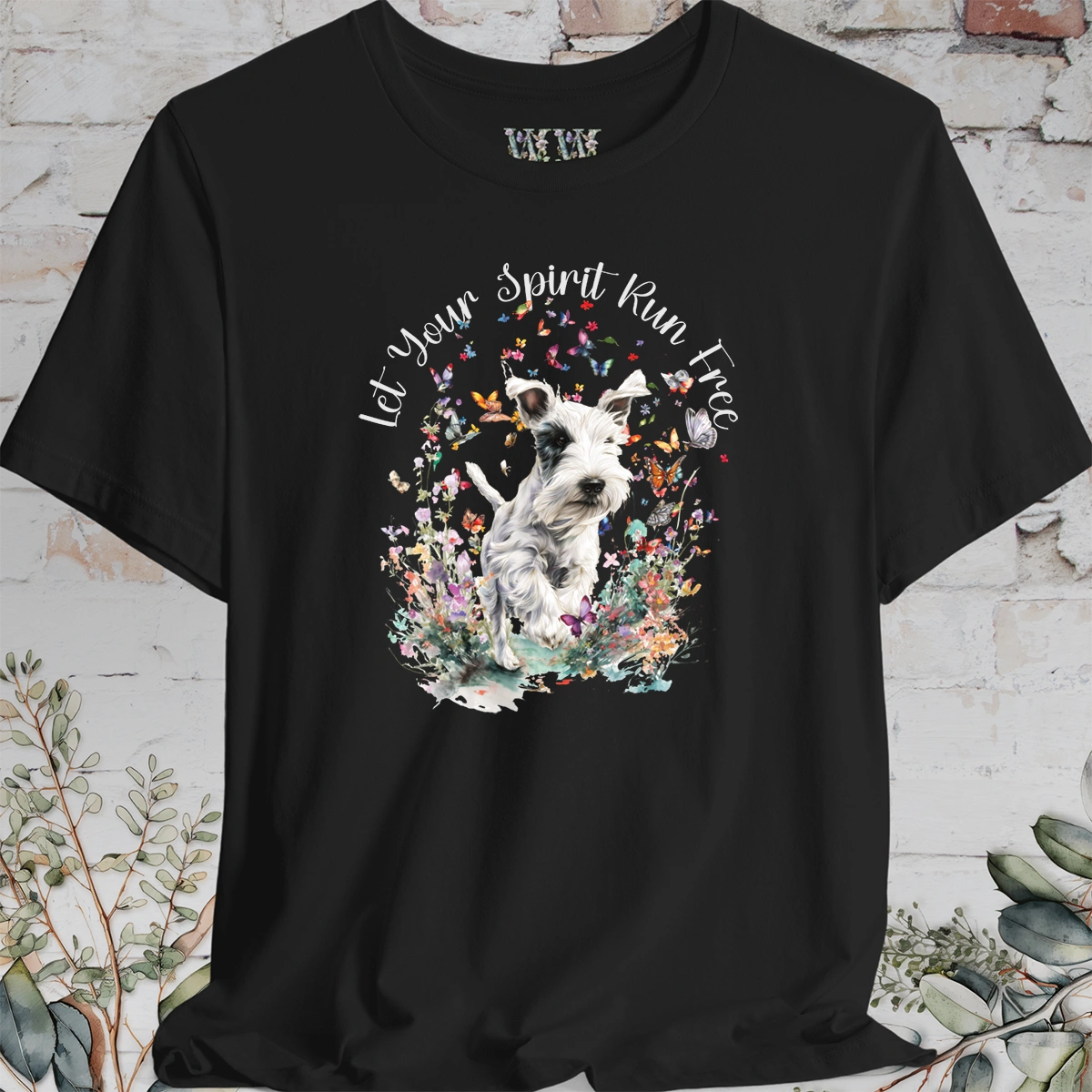 Sealyham Terrier 'Let your spirit run free' T shirt