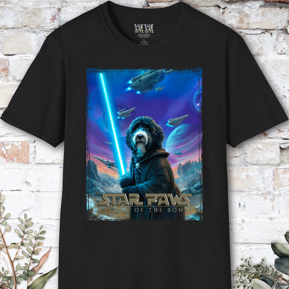 Sheepadoodle #2 Star Paws Unisex T shirt