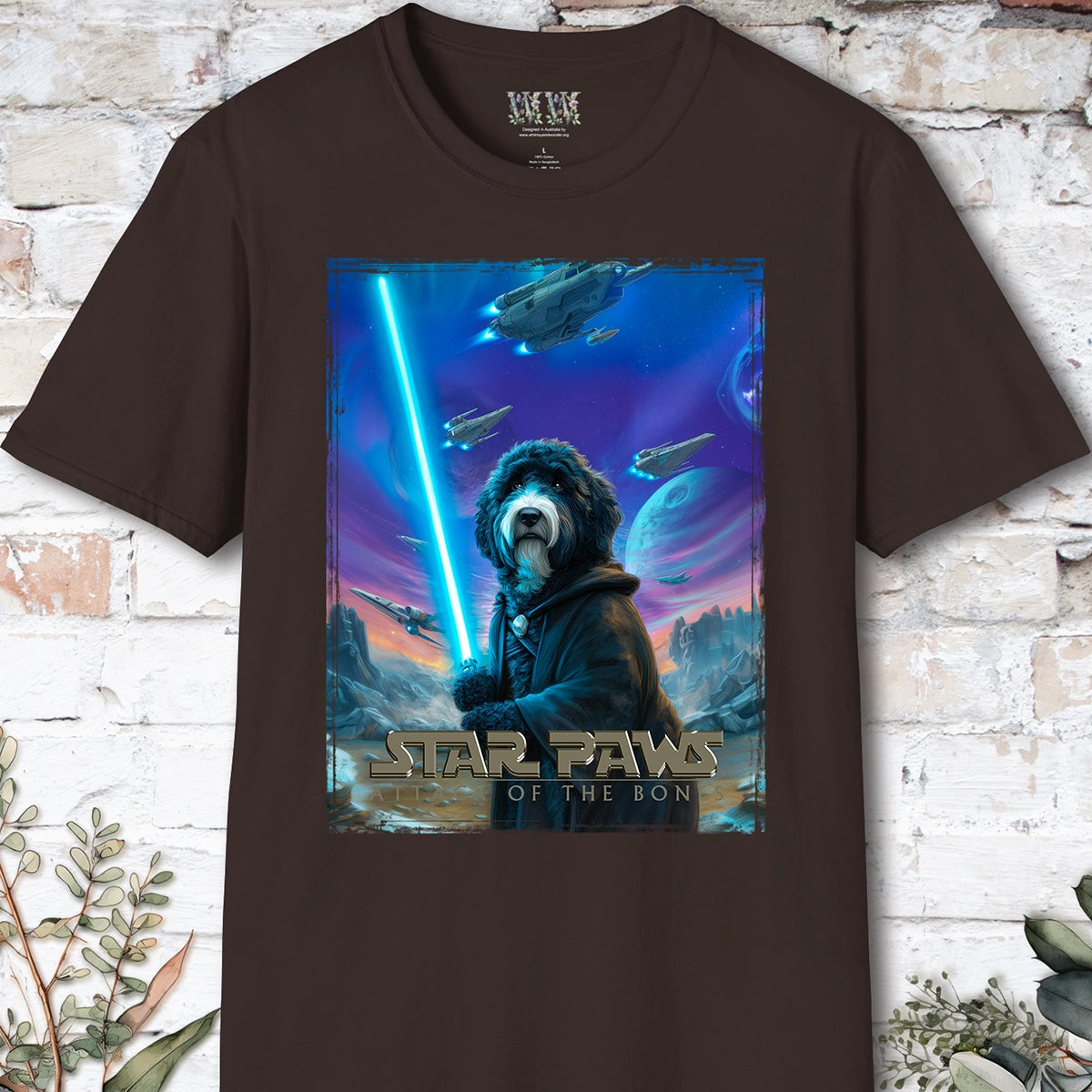Sheepadoodle #2 Star Paws Unisex T shirt
