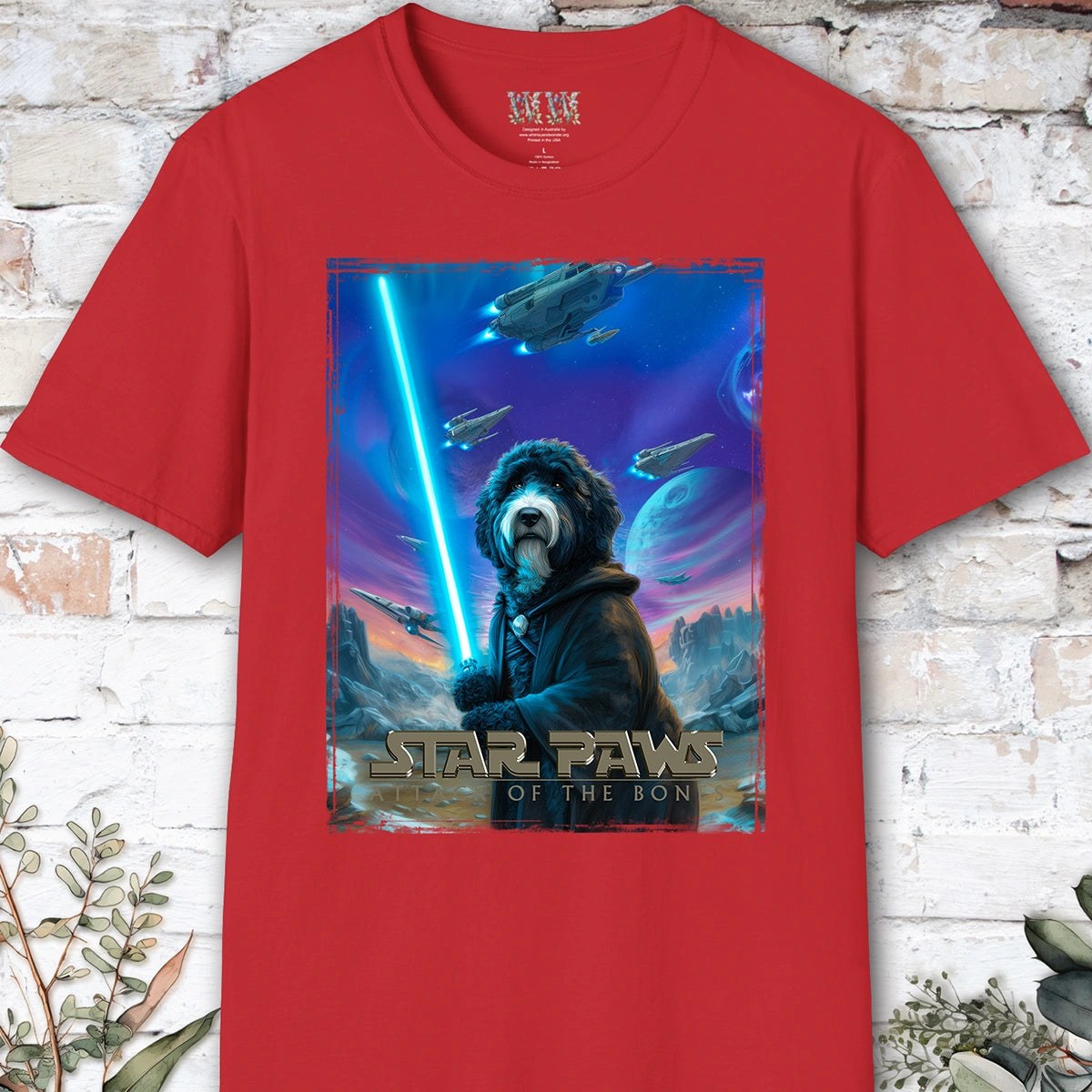Sheepadoodle #2 Star Paws Unisex T shirt