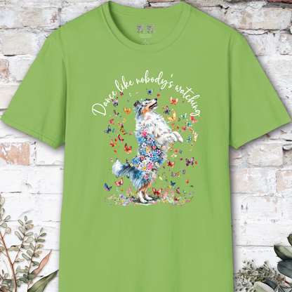 Shetland Sheepdog (Blue Merle Sheltie) #1 "Dance like nobody's watching" unisex T shirt
