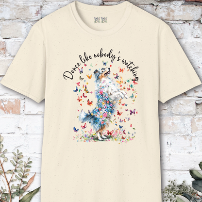 Shetland Sheepdog (Blue Merle Sheltie) #1 "Dance like nobody's watching" unisex T shirt
