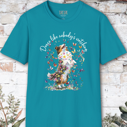 Shetland Sheepdog (Tri Colour Sheltie) #2 "Dance like nobody's watching" unisex T shirt