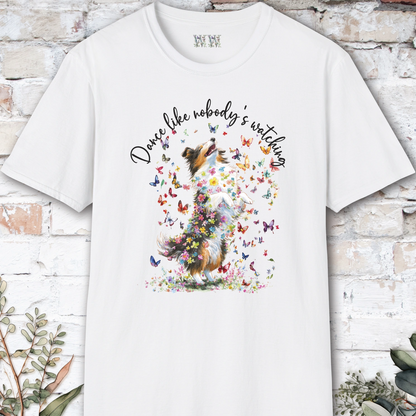 Shetland Sheepdog (Tri Colour Sheltie) #2 "Dance like nobody's watching" unisex T shirt