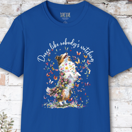 Shetland Sheepdog (Tri Colour Sheltie) #2 "Dance like nobody's watching" unisex T shirt