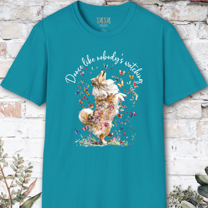Shetland Sheepdog (Sable Sheltie) #3 "Dance like nobody's watching" unisex T shirt